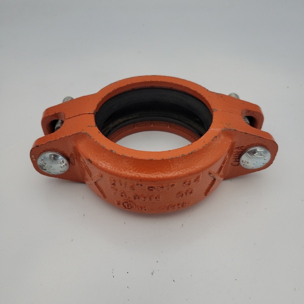 Ridgid SPF C4 Rigid Coupling 2-1/2 Inch Orange Pipe Fitting Industrial Hardware